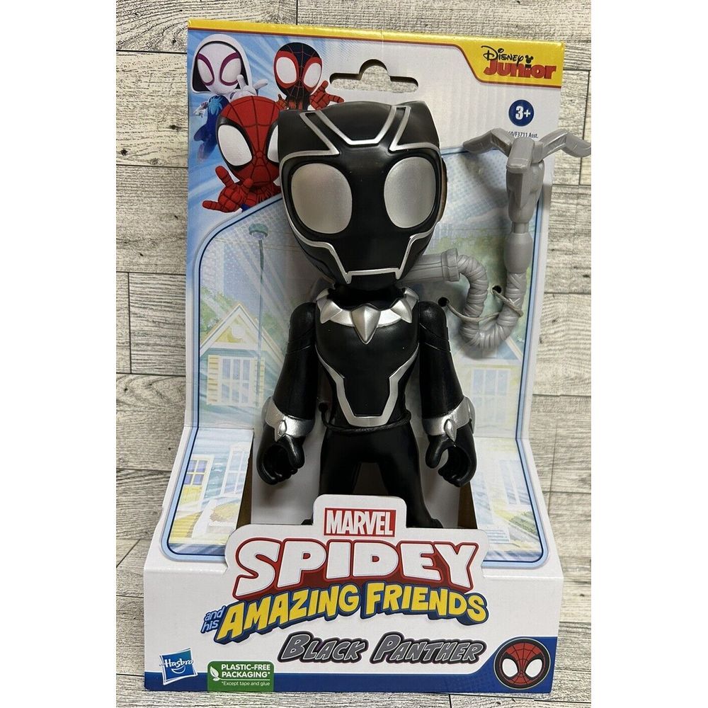 Hasbro‎ Spidey and his Amazing Friends Black Panther Action Figure With Hook